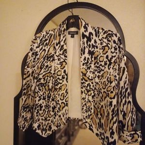 Bebe leopard print blazer